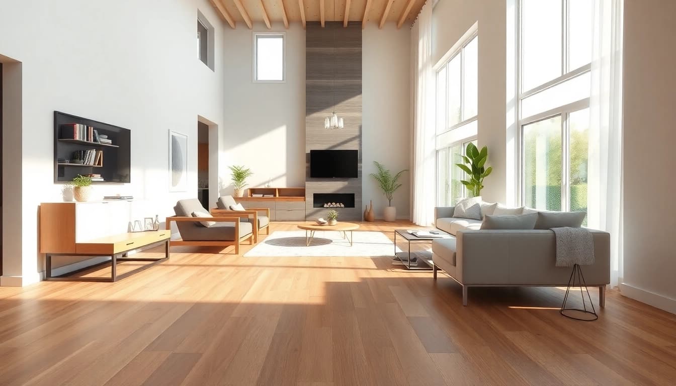 Stylish display of wholesale vinyl plank flooring in an elegant home setting.