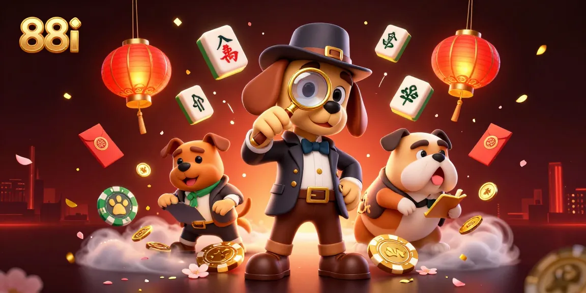 Investigate poker strategies with 88i featuring a cartoon detective and casino elements.