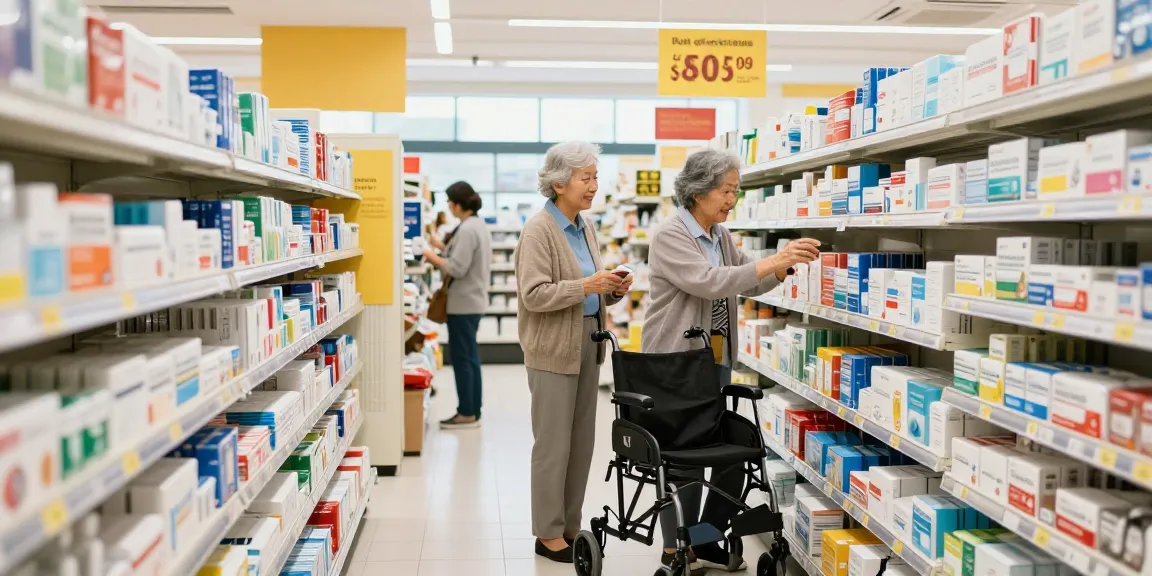 HK Senior Mall vibrant shopping scene featuring seniors exploring healthcare products.
