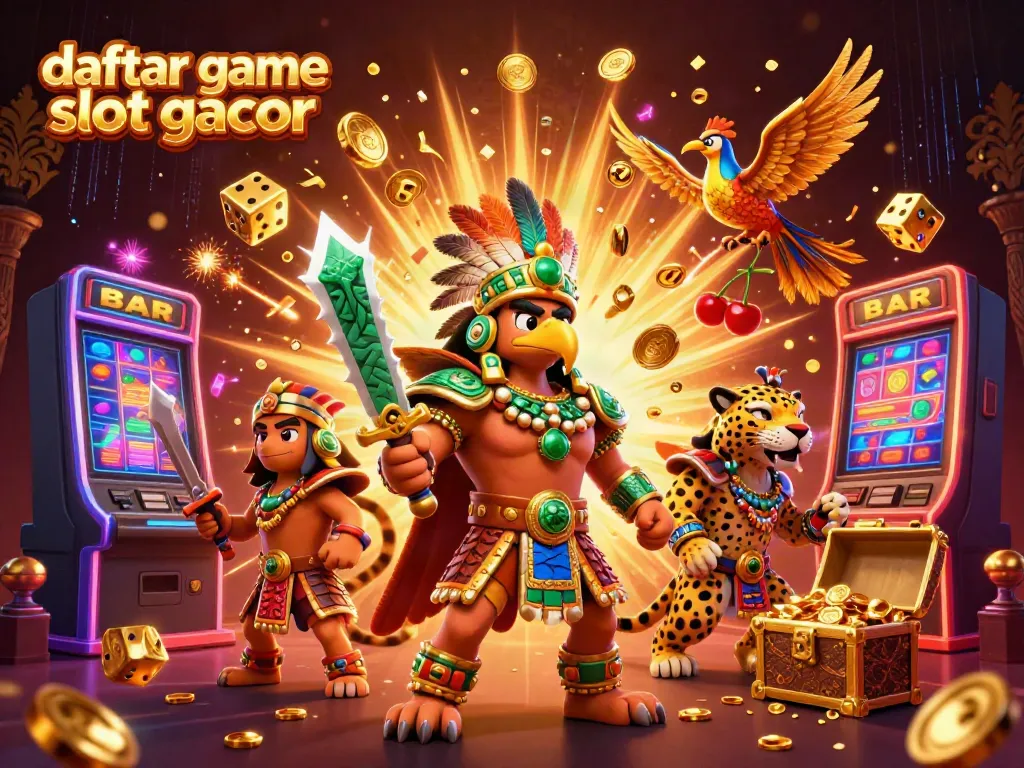 Menangkan jackpot dengan daftar game slot gacor dan karakter Aztec berperang di kasino digital yang megah.