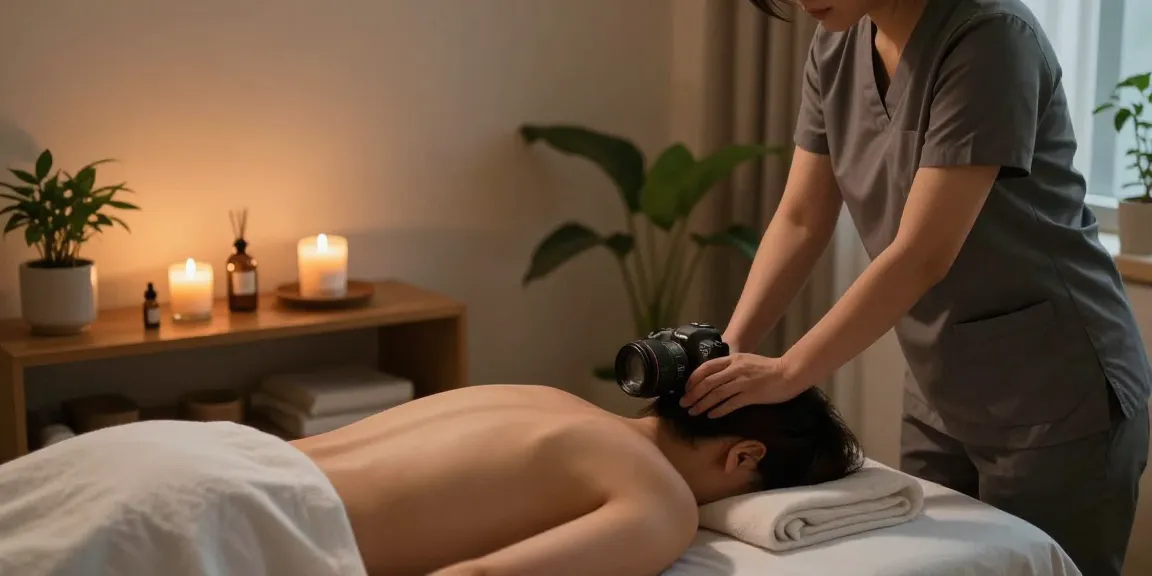 인천출장마사지로 편안하게 힐링하는 고객과 치료사