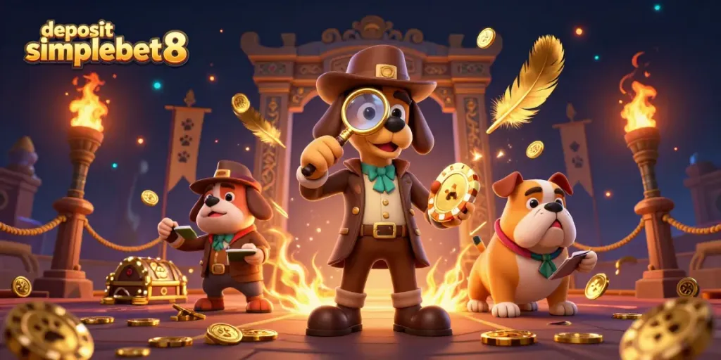 Play exciting games and discover deposit simplebet8 with golden poker chips, clues, and vibrant animations.