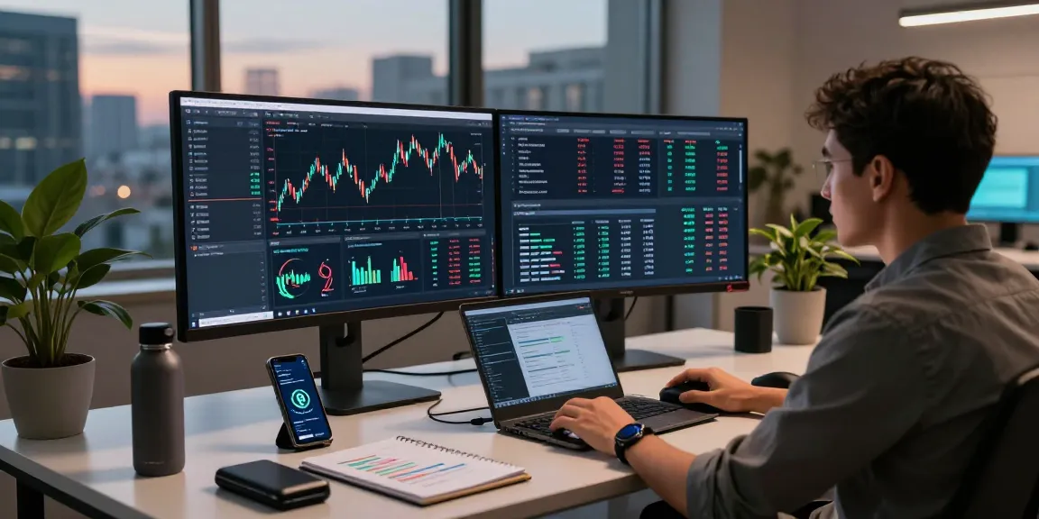 HCNWF stock price displayed on cryptocurrency trading screens in a professional setting