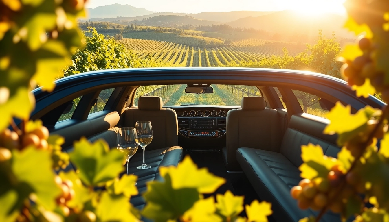 Enjoy a lavish langley wine tour limo experience at a stunning vineyard.