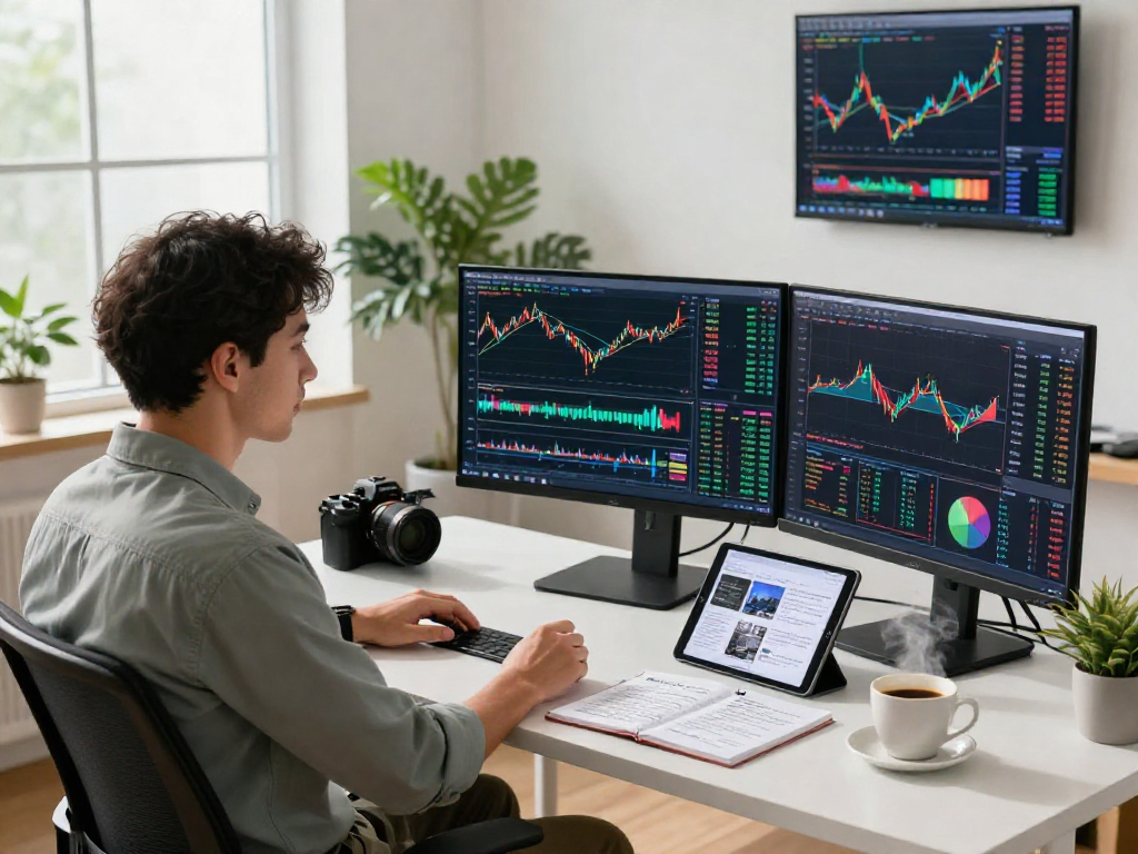 Engaging TradingView workspace with vibrant charts and indicators for trading analysis.