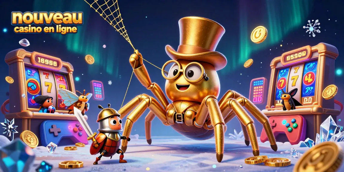 Découvrez le nouveau casino en ligne avec une scène dynamique de jeux et personnages fascinants.