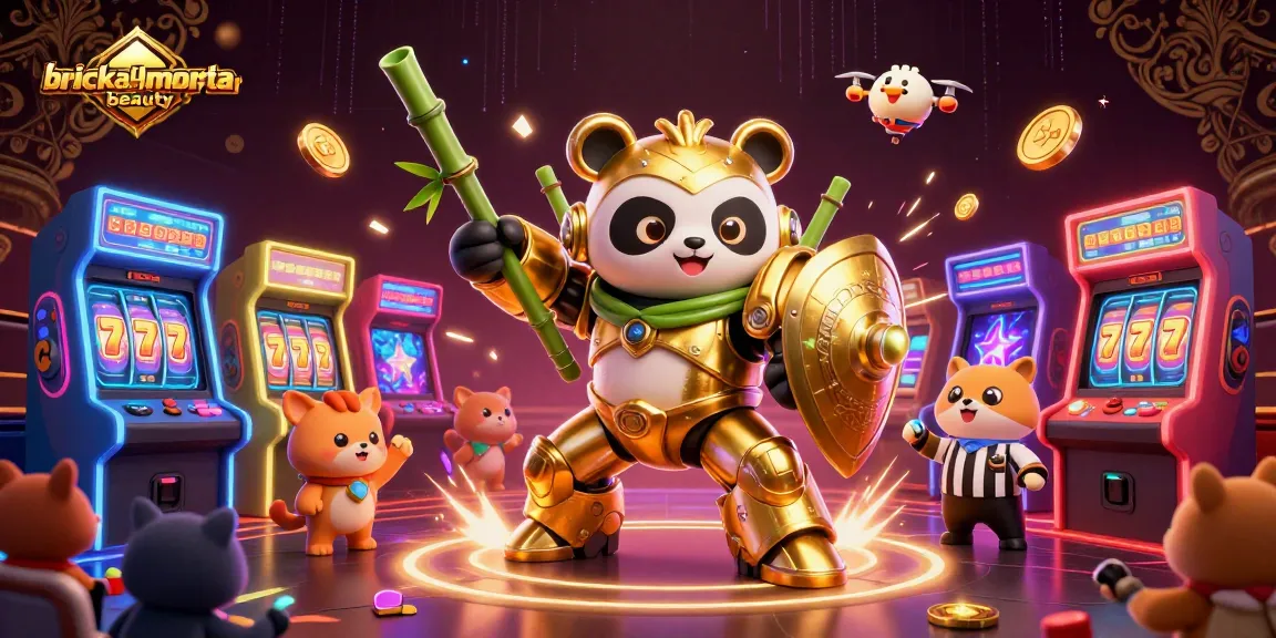 Engage with brickandmortarbeauty at an exciting casino scene with animated characters and vibrant gaming elements.