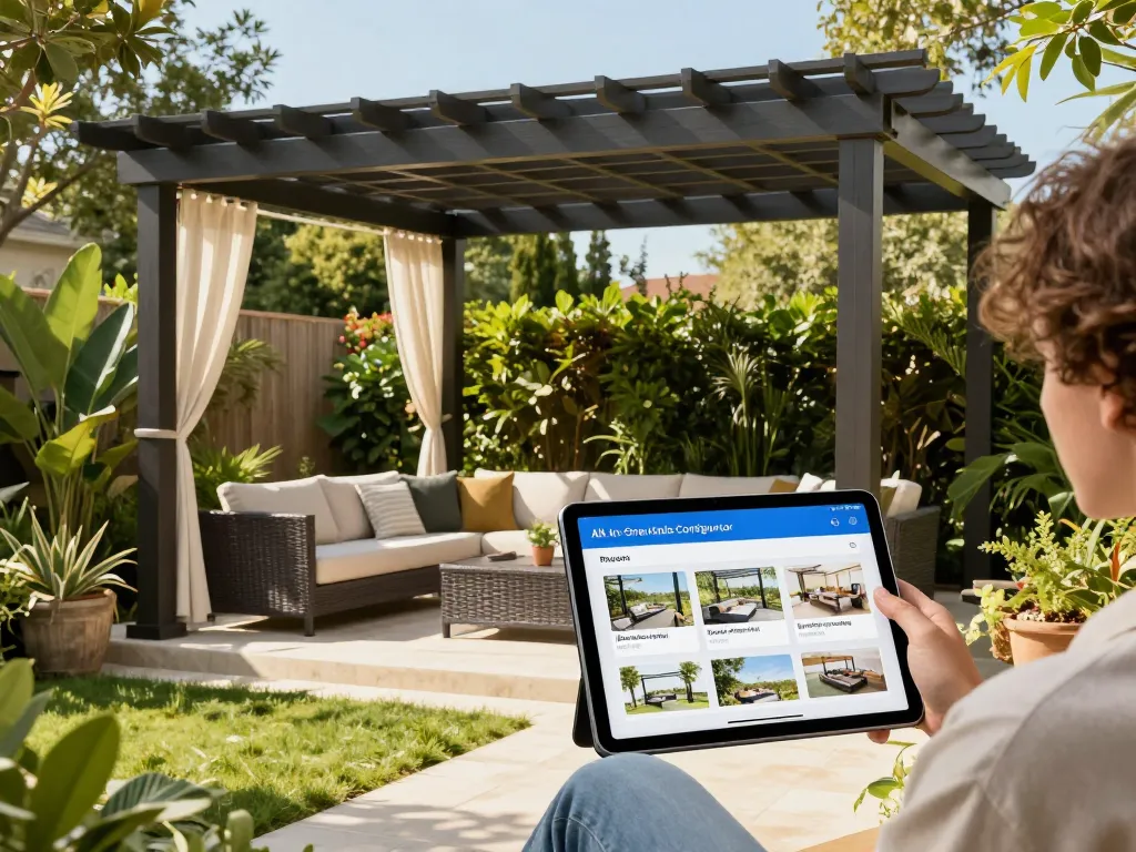 Use the All-in-One pergola Configurator to visualize stunning outdoor spaces.