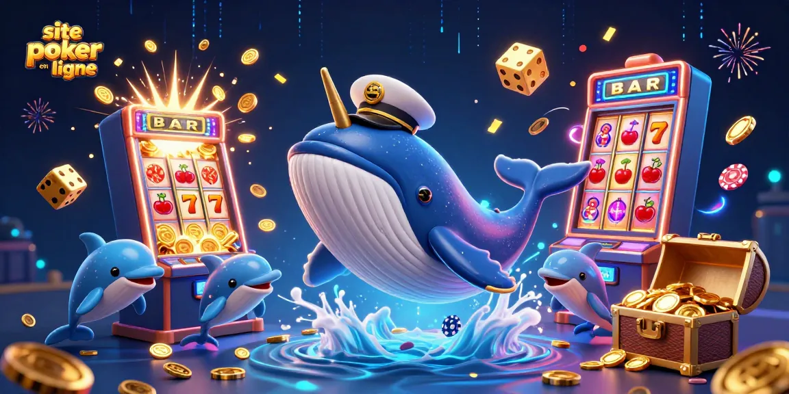Obtenez de l'adrénaline avec notre site de poker en ligne, entouré de pièces d'or et d'animations colorées.