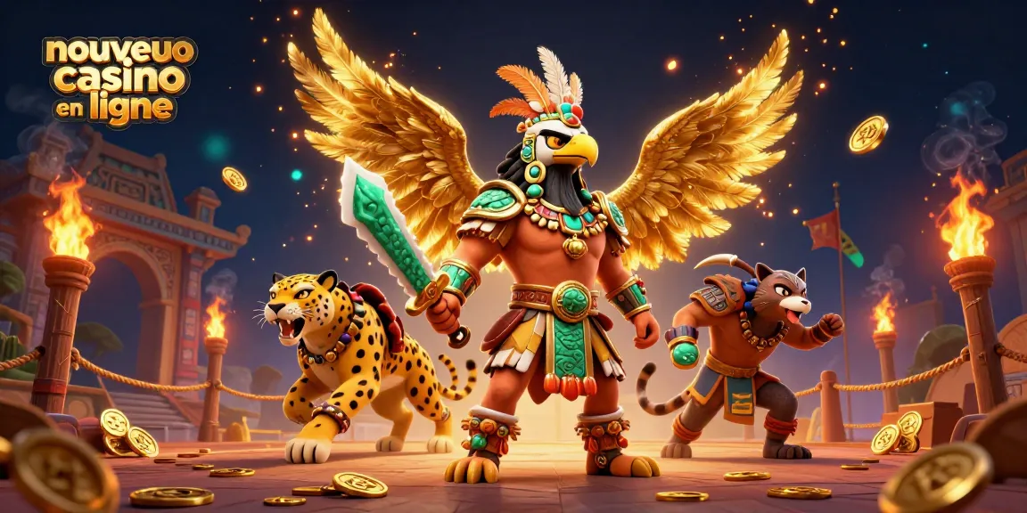 Nouveau casino en ligne: aventure immersive avec un guerrier aztèque et des éléments de jeu captivants.