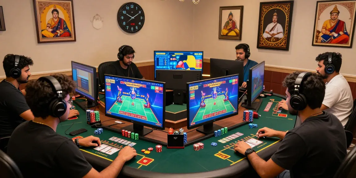 Players enjoying Andar Bahar live casino game online with vibrant atmosphere and immersive technology.