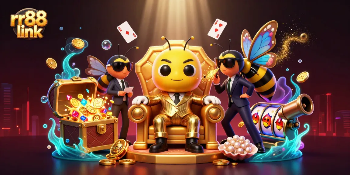 Experience thrilling slots and casino action with rr88 link's dynamic 3D illustration.