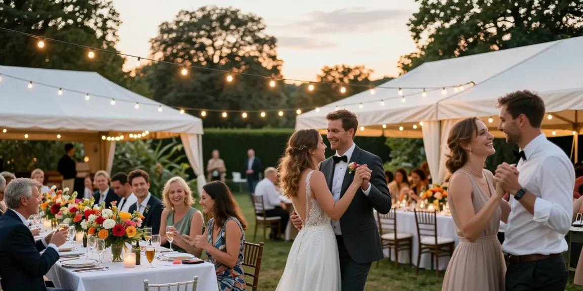 Hochzeit DJ Berlin sorgt für eine unvergessliche Feier im Freien mit romantischer Atmosphäre.