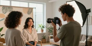 Ritratto Fotografico capturé dans un studio professionnel avec un éclairage doux