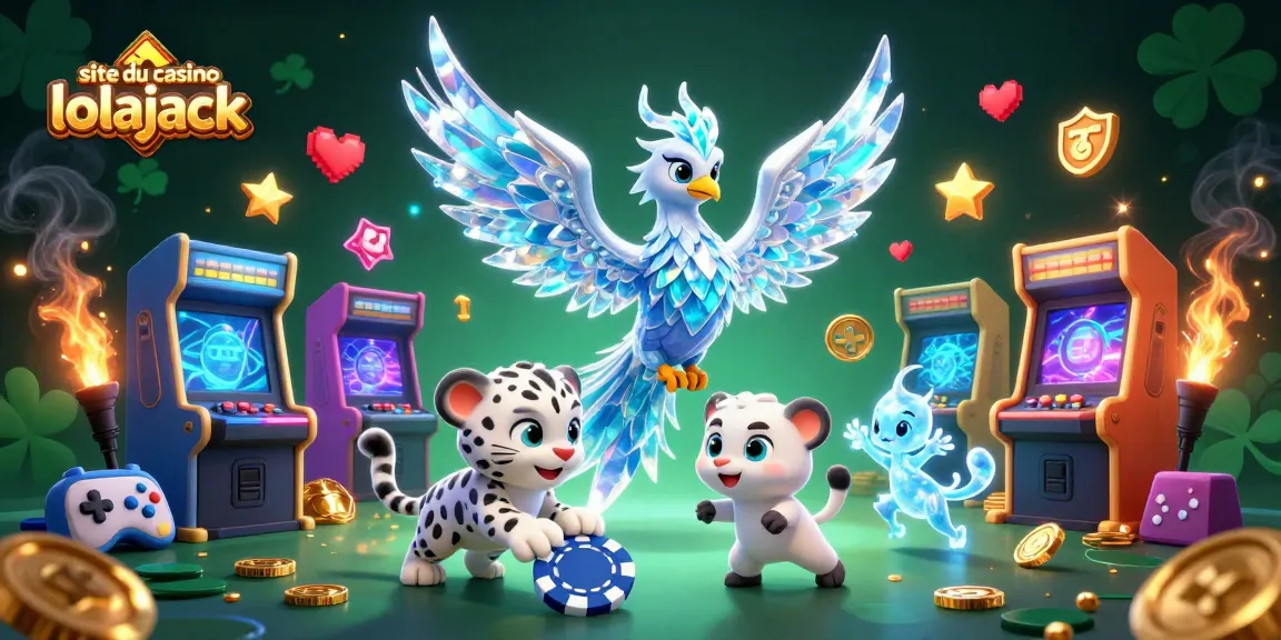 Engaging scene at site du casino lolajack with an ice phoenix and fun gaming elements