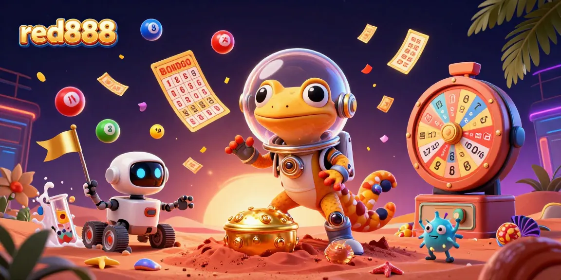 Experience excitement with red888 in a vibrant, detailed Martian casino adventure.