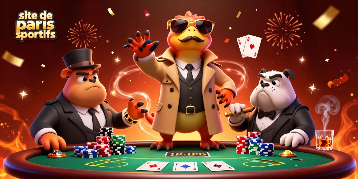Risquez votre chance sur le site de paris sportifs avec des raptors dans un casino ludique et coloré.