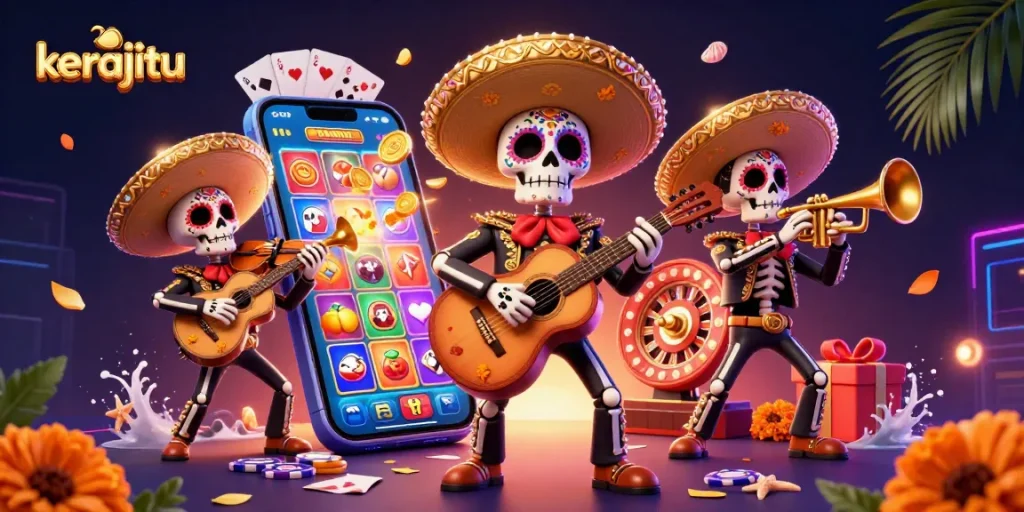 Menggairahkan kerajitu dengan pertunjukan mariachi tulang yang penuh warna di kasino