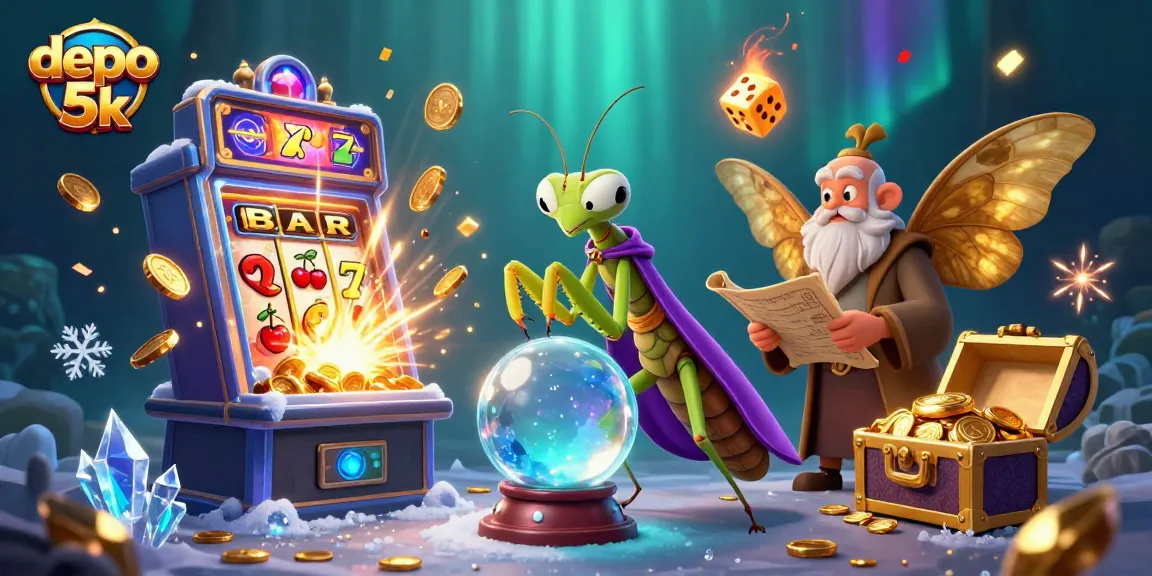 Engage in thrilling gameplay with depo 5k as fortune teller characters reveal slot machine jackpots and winning symbols.